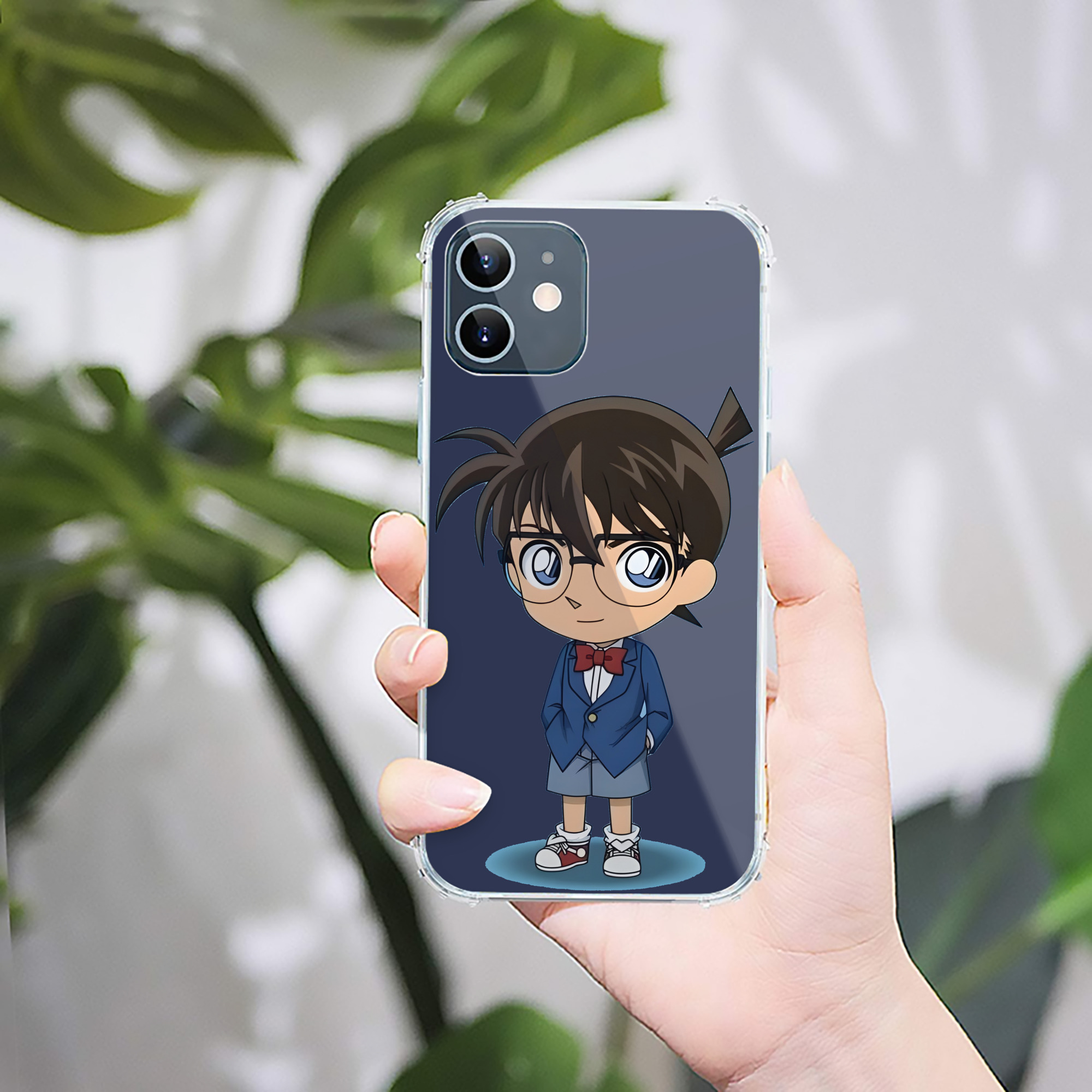 （画像用） 名探偵コナン 江戸川 コナン Detective Conan Conan Edogawa 【iPhone 12シリーズ対応】透明スマホケース（クリアソフトケース）